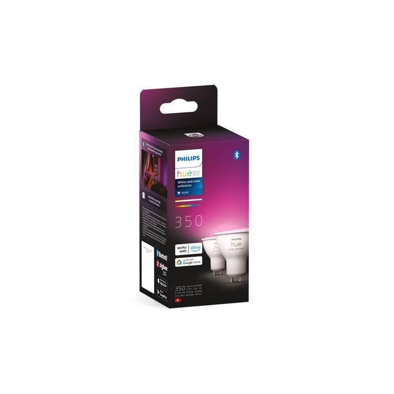 Philips Hue White And Colour Ambiance Smart Light (GU10 Spot) (Pack of 2), , large image number 2