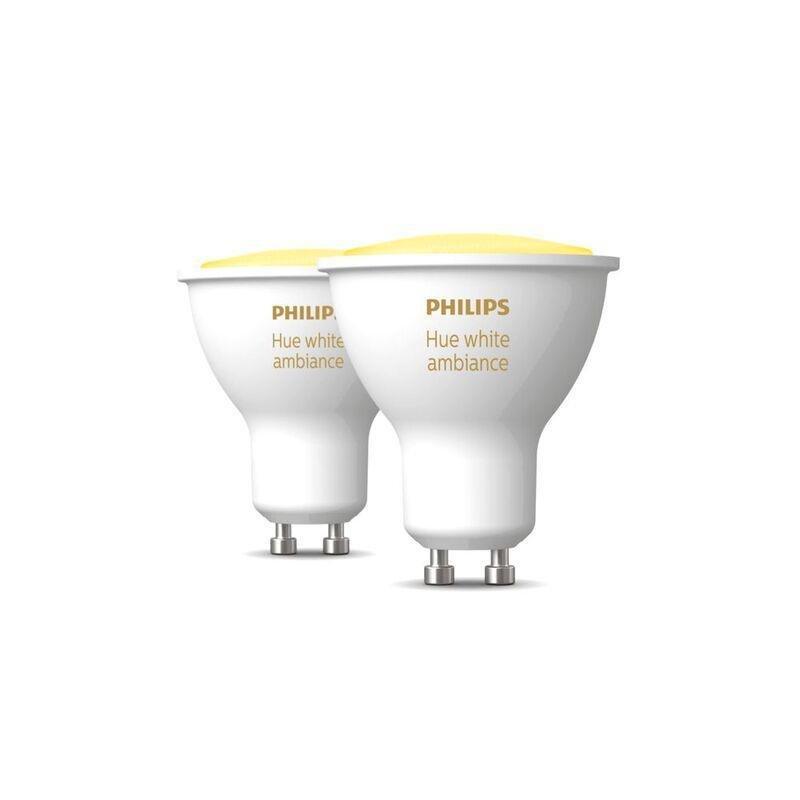 PHILIPS HUE - Philips Hue White Ambiance Smart Light Bulb (GU10 Spot) (Pack of 2)