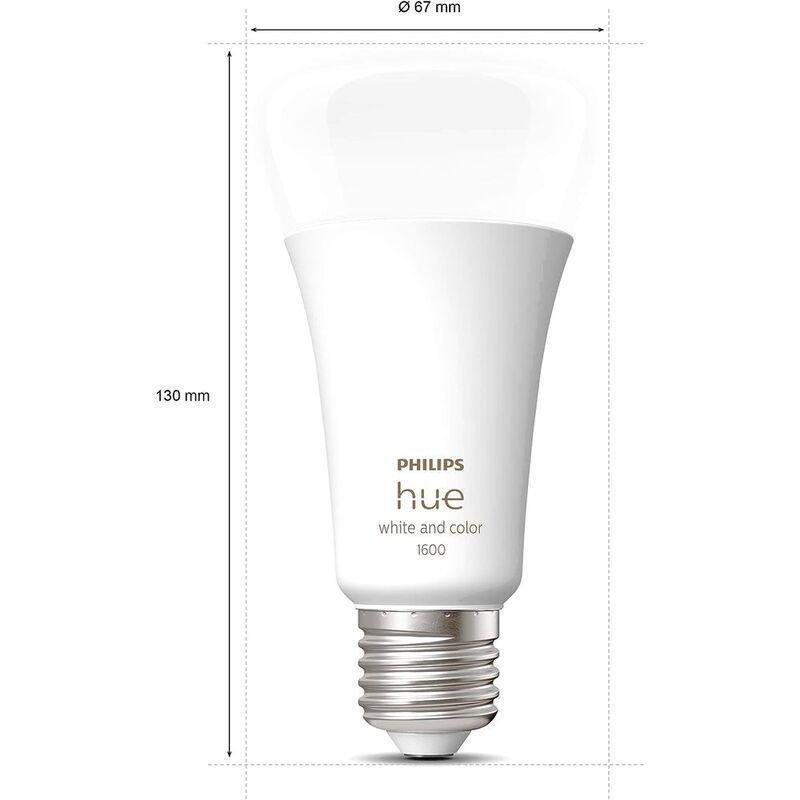 Philips Hue White And Colour Ambiance Smart Light E27 Bulb - 1600 Lumen (13W-100W), , large image number 1