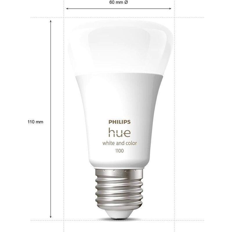 Philips Hue White And Colour Ambiance Starter Kit E27 Smart Bulbs (75W) (Includes Bridge + Dimmer Switch) (Pack of 3), , large image number 2