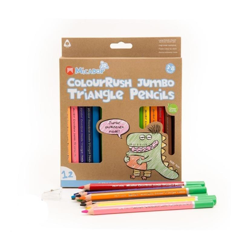 Micador Jr. Colourush Jumbo Triangle Pencils FSC 100&#37; (Set Of 12), , large image number 0