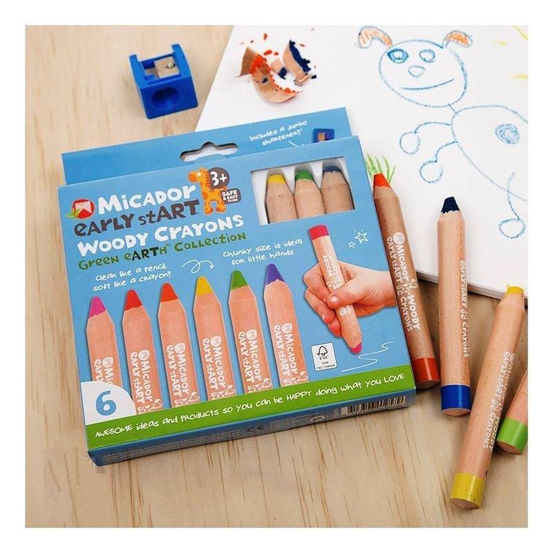 Micador Early Start Woody Crayons FSC 100&#37; (Set Of 6), , large image number 2