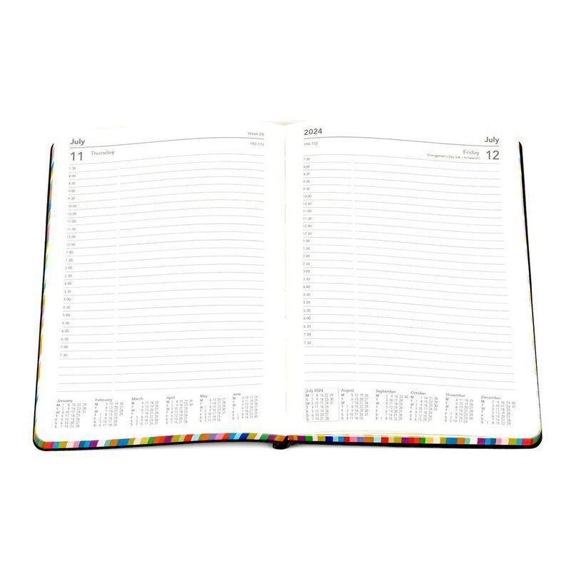 Collins Debden Edge Calendar Year 2024 A5 Day-To-Page Planner (With Appointments) - Red, , large image number 2