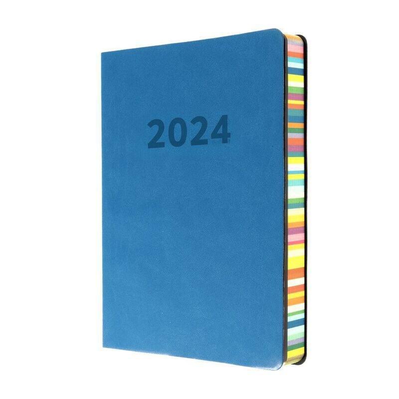 Collins Debden Edge Calendar Year 2024 A5 Day-To-Page Planner (With Appointments) - Light Blue, , medium