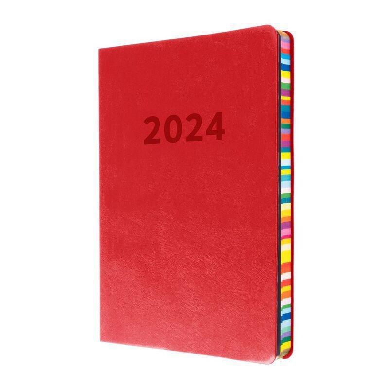 Collins Debden Edge Calendar Year 2024 A5 Week-To-View Planner - Red, , medium