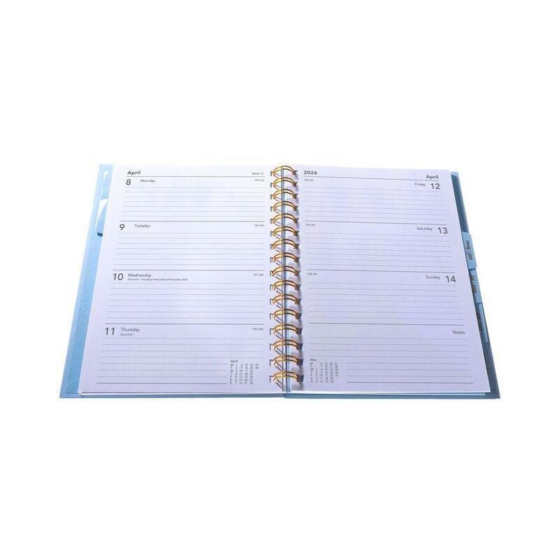 Collins Debden Scandi Calendar Year 2024 A5 Week-To-View Journal - New Geo Green, , large image number 2