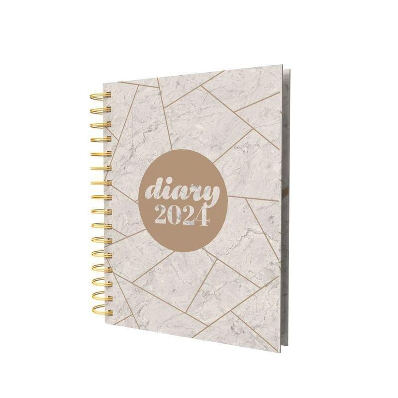 Collins Debden Scandi Calendar Year 2024 A5 Week-To-View Journal - New Geo Grey, , large image number 0