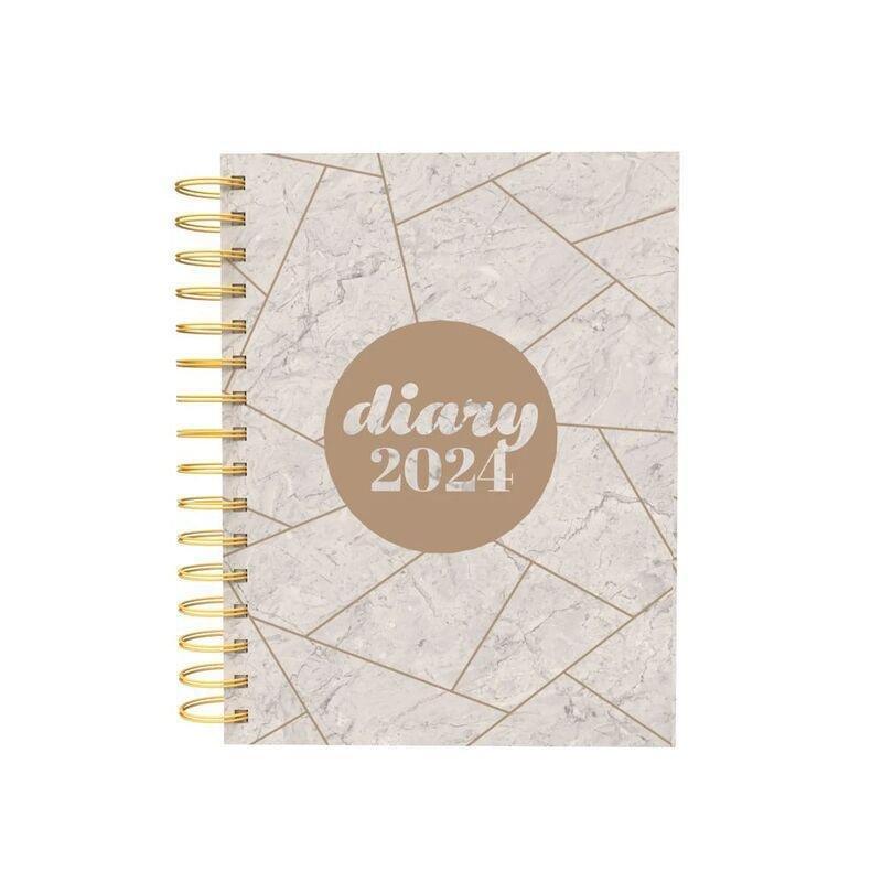 Collins Debden Scandi Calendar Year 2024 A5 Week-To-View Journal - New Geo Grey, , large image number 1