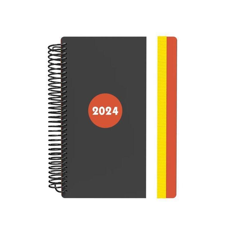 Collins Debden Delta Calendar Year 2024 A5 Day-To-Page Diary (With Appointments) - Orange, , large image number 1