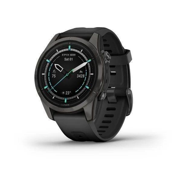 Garmin epix Pro (Gen 2) - Sapphire Edition Smartwatch - Carbon Grey DLC Titanium with Black Band (42mm), , large image number 0