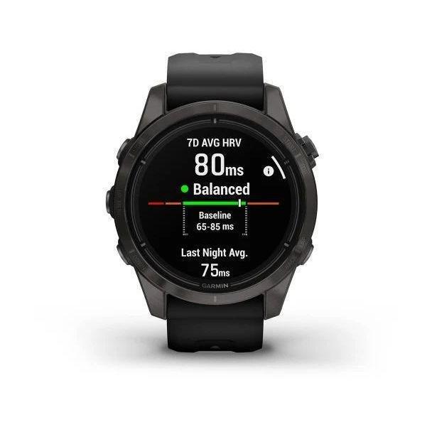 Garmin epix Pro (Gen 2) - Sapphire Edition Smartwatch - Carbon Grey DLC Titanium with Black Band (42mm), , large image number 1