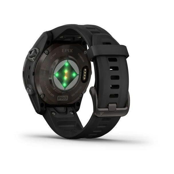 Garmin epix Pro (Gen 2) - Sapphire Edition Smartwatch - Carbon Grey DLC Titanium with Black Band (42mm), , large image number 2