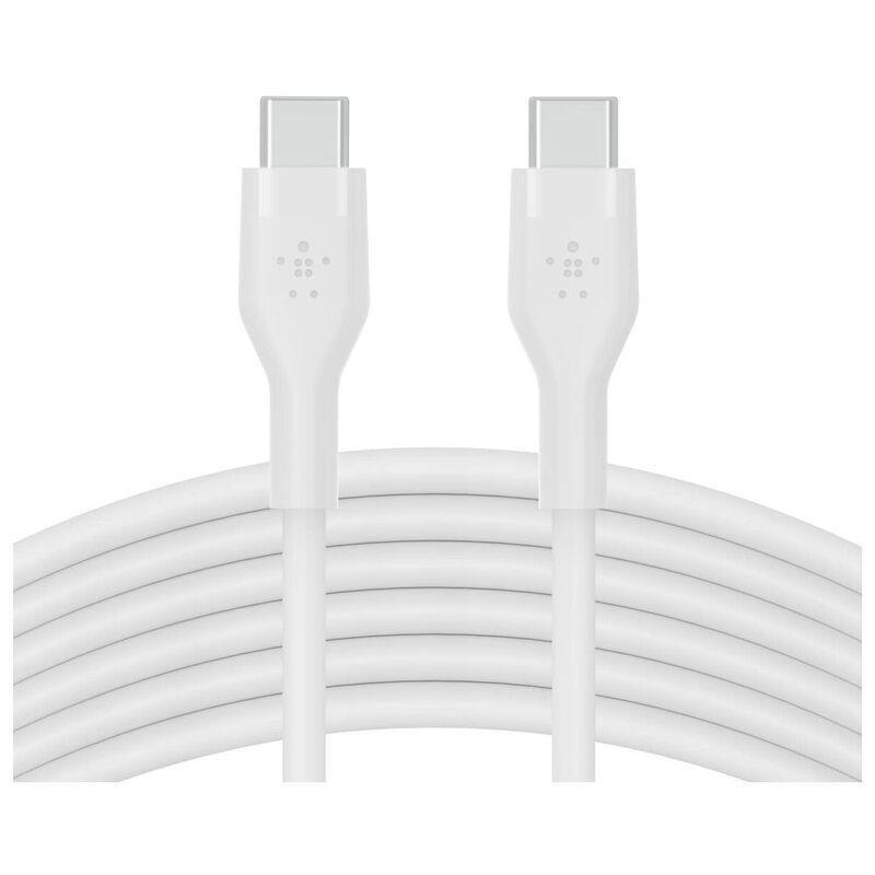 Belkin BoostCharge Flex Silicone Cable USB-C to USB-C 2.0 3m - White, , large image number 0