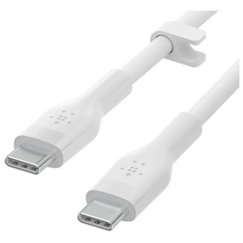 Belkin BoostCharge Flex Silicone Cable USB-C to USB-C 2.0 3m - White, , large image number 1