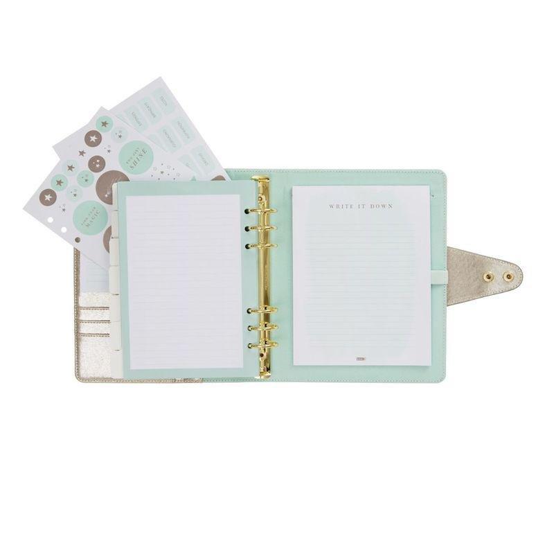 KIKKI.K - kikki.K Pu Leather Personal Planner Large She Shines Gold Shimmer