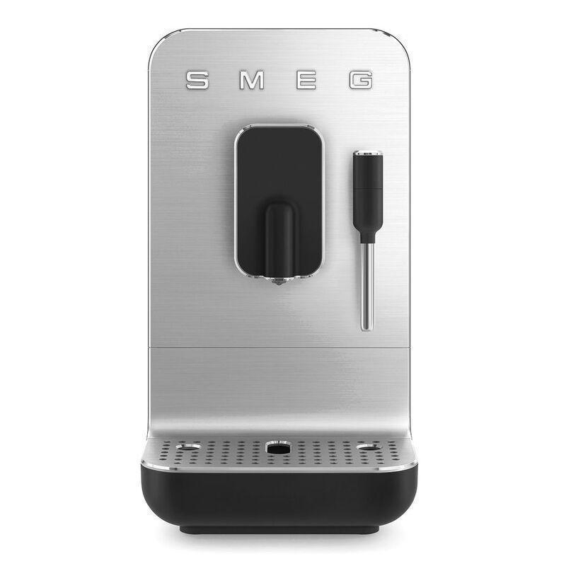 SMEG Bean To Cup 50's Retro Style Automatic Espresso Coffee Machine 1400ml - Matte Black/Silver, , medium