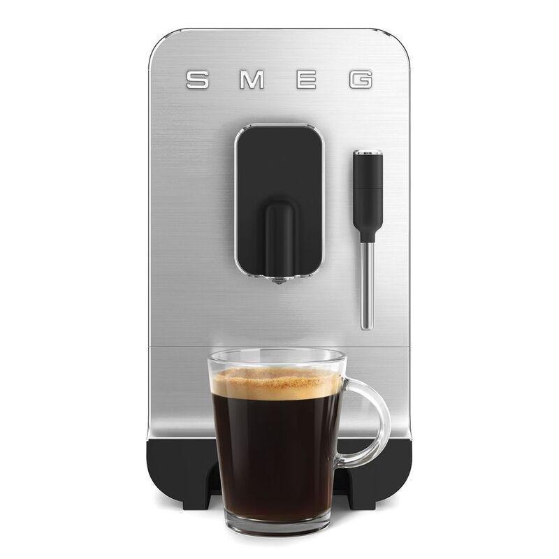 SMEG Bean To Cup 50's Retro Style Automatic Espresso Coffee Machine 1400ml - Matte Black/Silver, , large image number 1