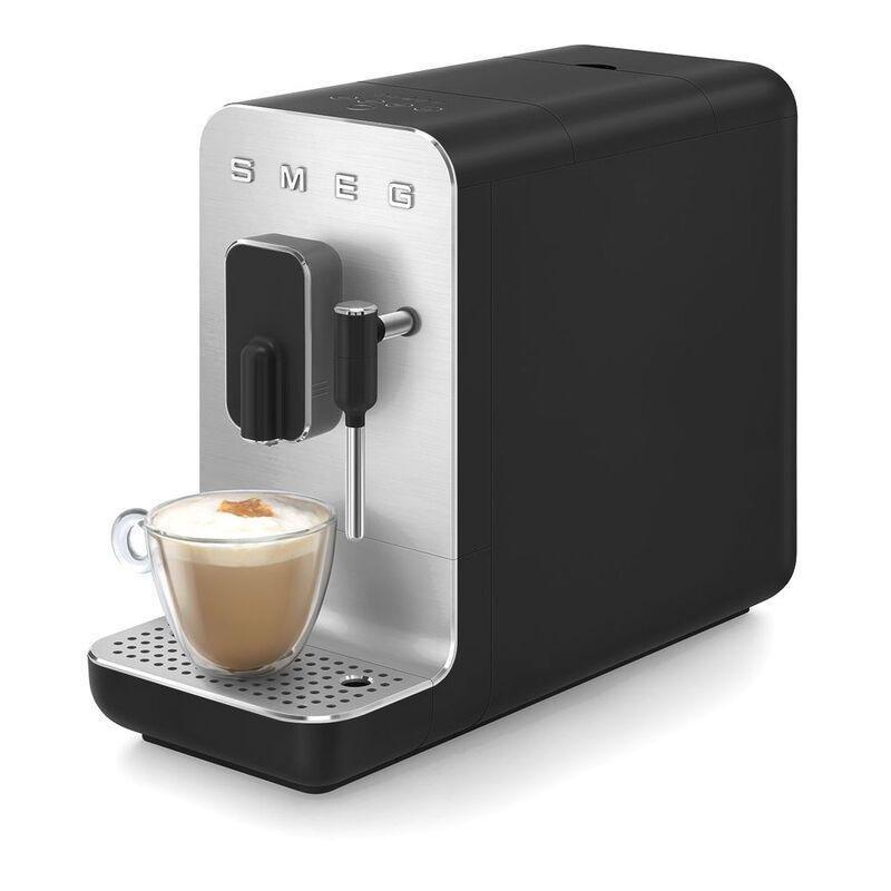 SMEG Bean To Cup 50's Retro Style Automatic Espresso Coffee Machine 1400ml - Matte Black/Silver, , large image number 3