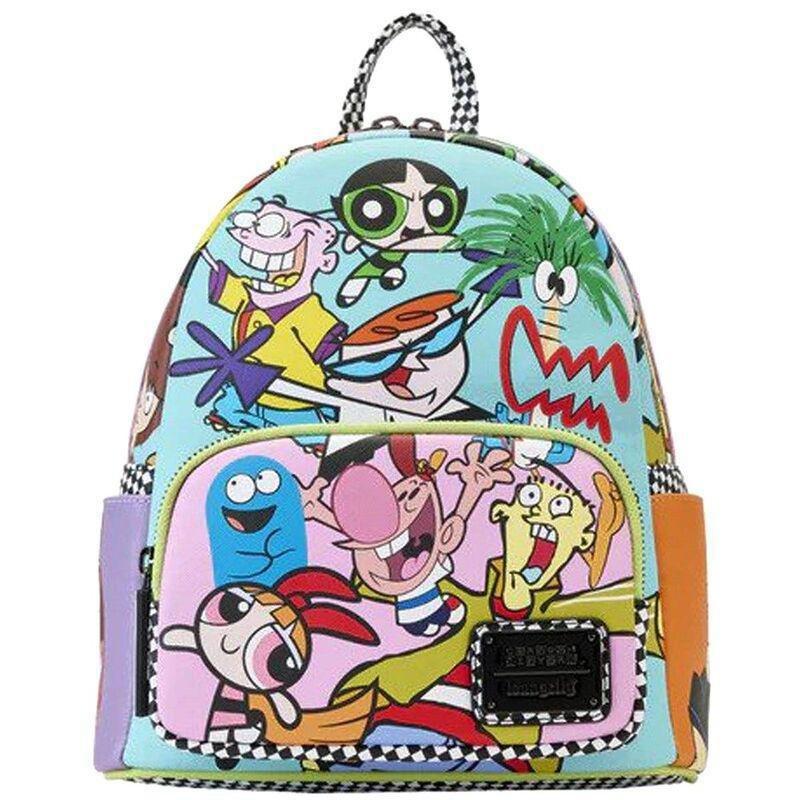 Loungefly! Leather Cartoon Network Retro Collage Mini Backpack, , large image number 0