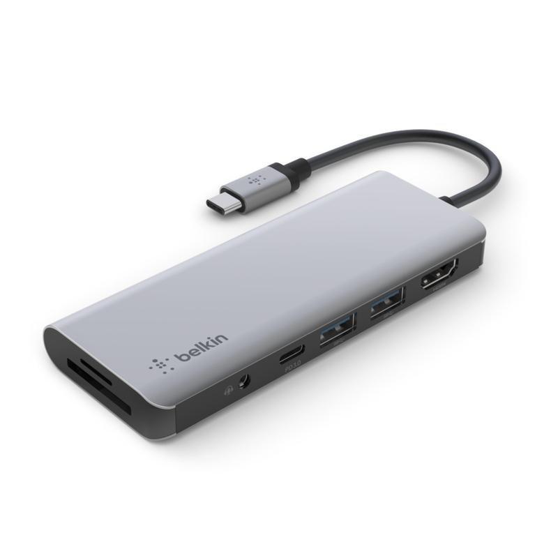 Belkin Connect USB-C 7-in-1 MultiPort Hub Adapter, , large image number 2