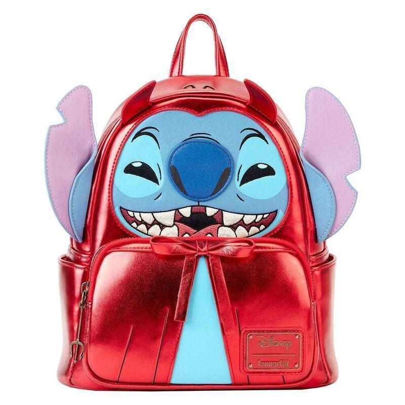 Loungefly! Leather Disney Stitch Devil Cosplay Mini Backpack, , large image number 0