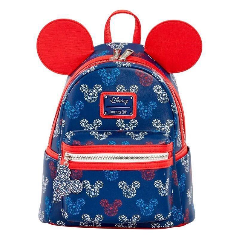 Loungefly! Leather Disney Patriotic Mickey Mini Backpack, , large image number 0