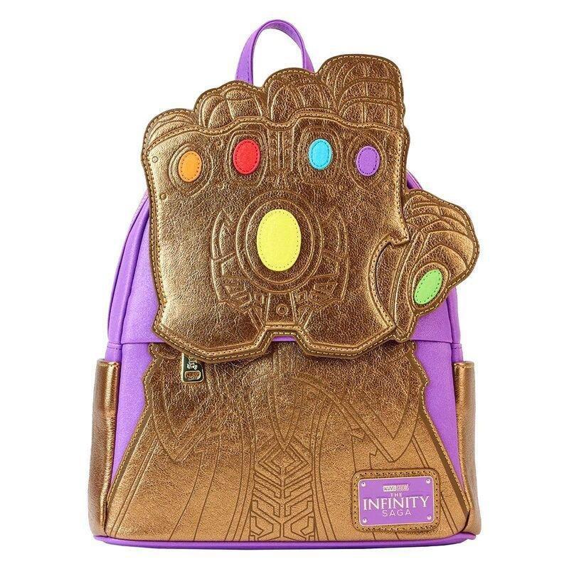 Loungefly! Leather Marvel Shine Thanos Gauntlet Mini Backpack, , large image number 0