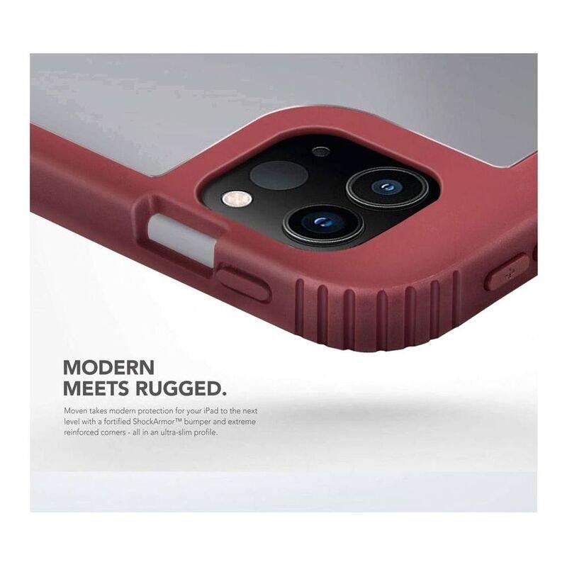 UNIQ Moven Case for New iPad 10.2 Antimicrobial Burgundy, , medium