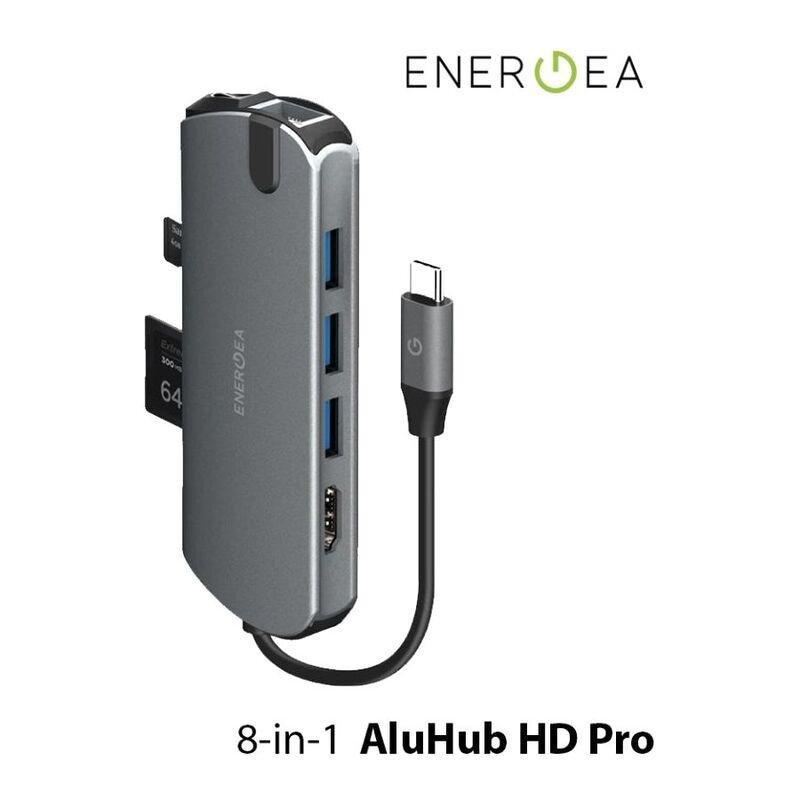 Energea Aluhub HD Pro 8 In 1 Superspeed 3.1 USB-C Hub Gunmetal, , large image number 0