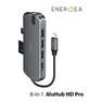 ENERGEA - Energea Aluhub HD Pro 8 In 1 Superspeed 3.1 USB-C Hub Gunmetal