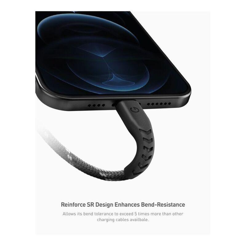 Energea Nyloflex USB-C to Lightning Cable MFI 1.5M Black, , large image number 2