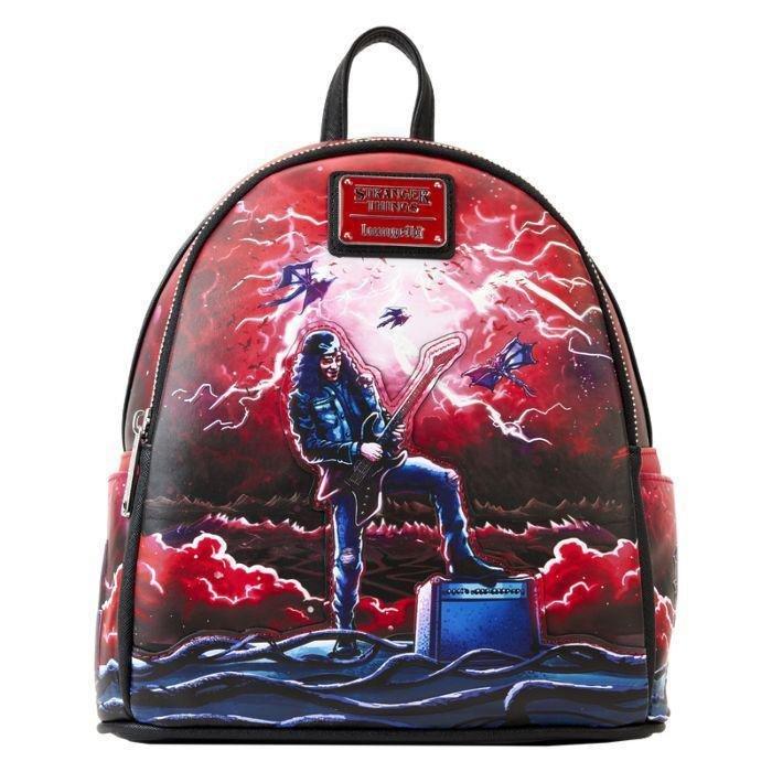 Loungefly! Leather Netflix Stranger Things Eddie Tribute Mini Backpack, , large image number 0