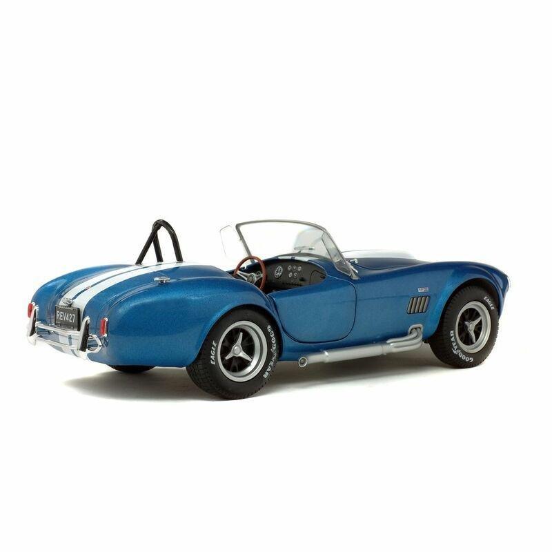 Solido AC Cobra 427 MK2 1965 1.18 Metallic Blue With White Stripes Diecast Model Car, , large image number 5
