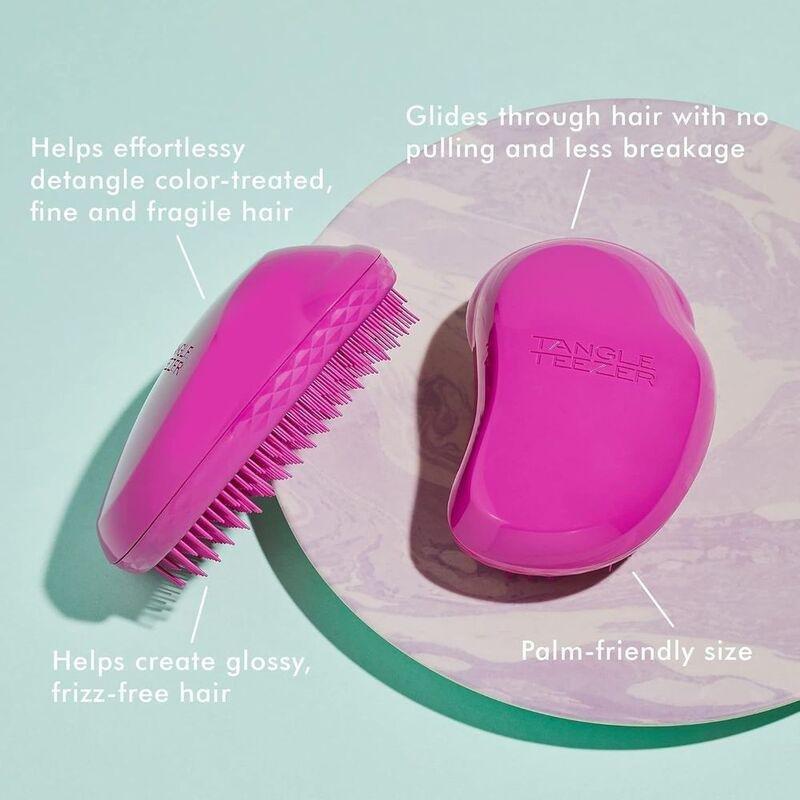 Tangle Teezer Original Fine & Fragile Detangler Hair Brush - Berry Bright Purple, , large image number 2