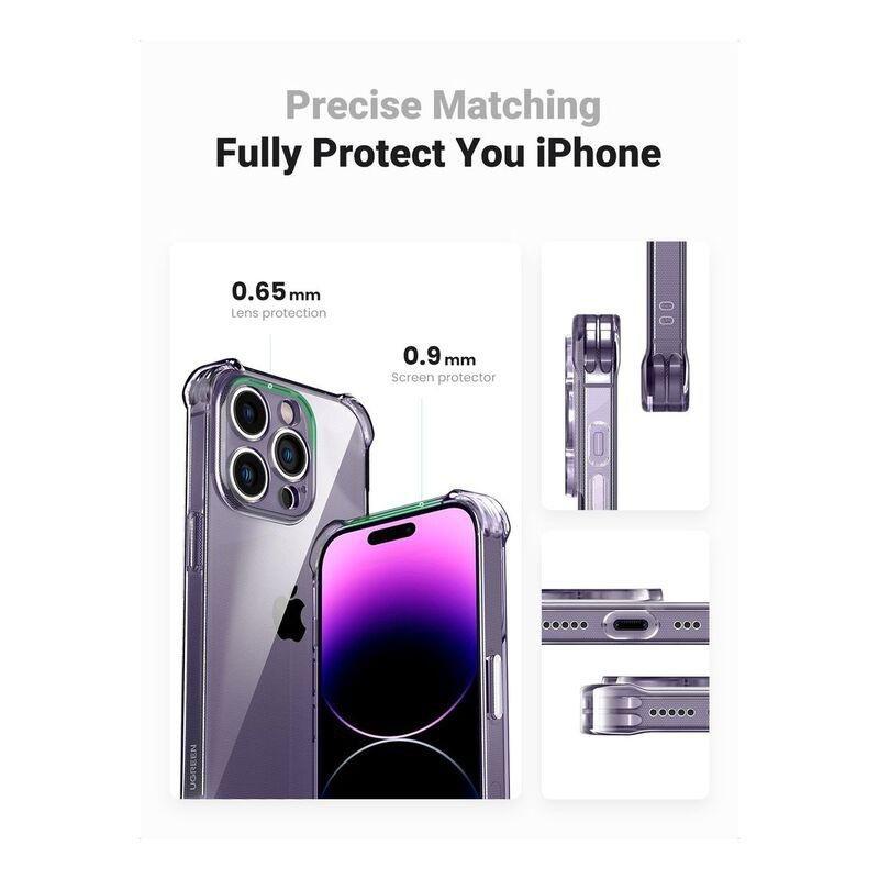 UGreen Bright Cushion Protective Clear Case for iPhone 14 Pro, , large image number 5