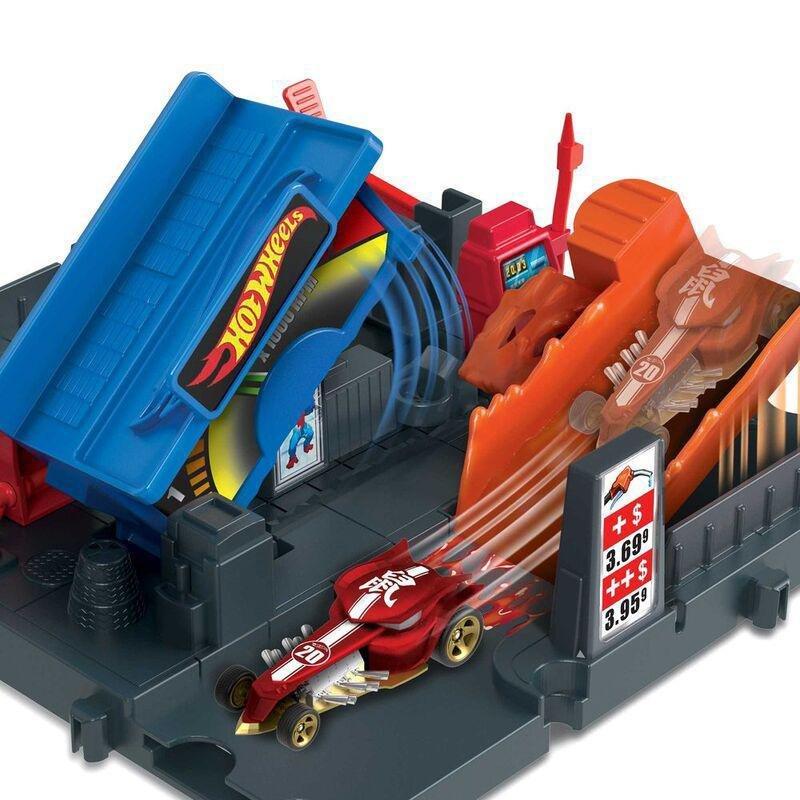 Hot Wheels City Fuel Station Shift Trackset HKX45, , large image number 1