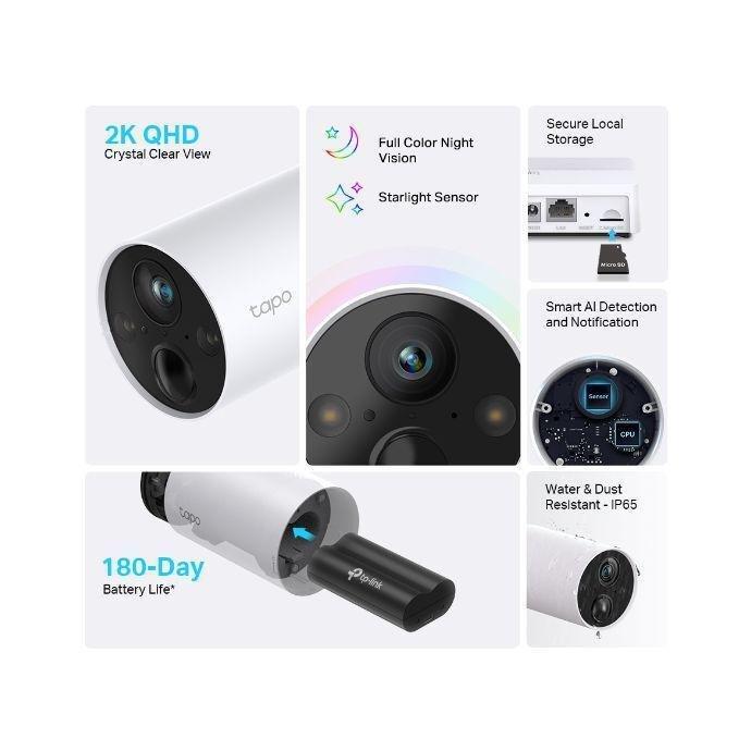 TP-Link Tapo-Smart Wire-Free Security Camera Tapo-C420S2 2 Camera System (Set of 2), , large image number 1