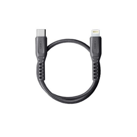 UNIQ - Uniq Flex USB-C to Lightning Strain Relief Cable 30cm Concrete Charcoal