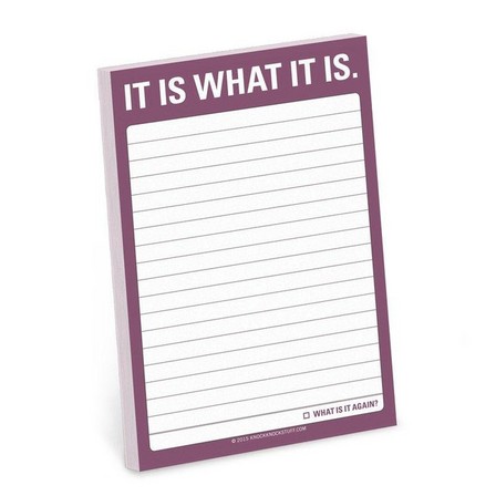 KNOCK KNOCK - Knock Knock Great Big Stickies It Is What It Is Notebook