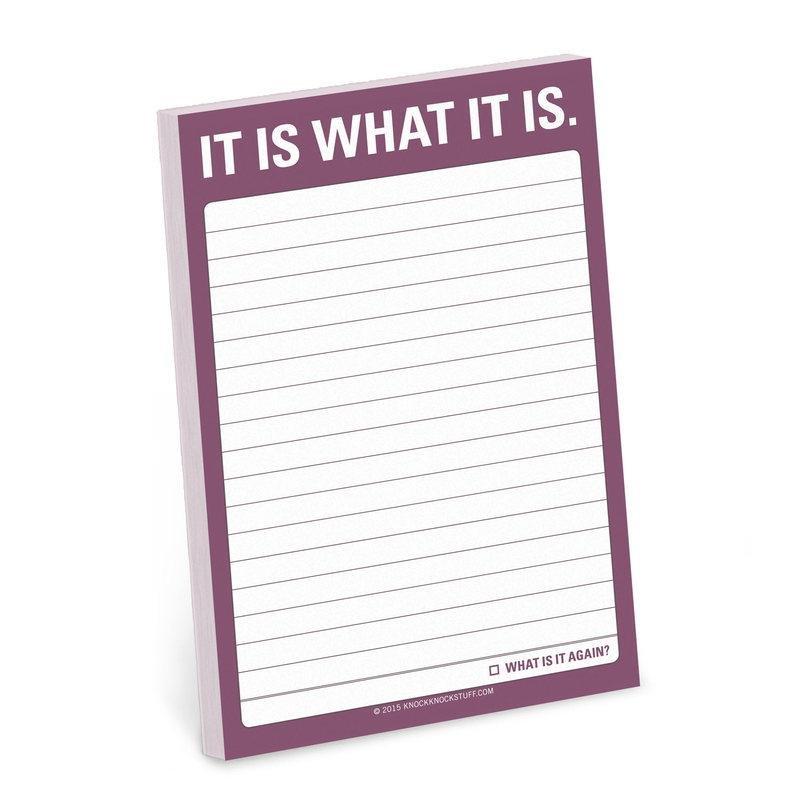 Knock Knock Great Big Stickies It Is What It Is Notebook, , large image number 0