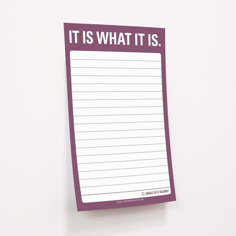 Knock Knock Great Big Stickies It Is What It Is Notebook, , large image number 1