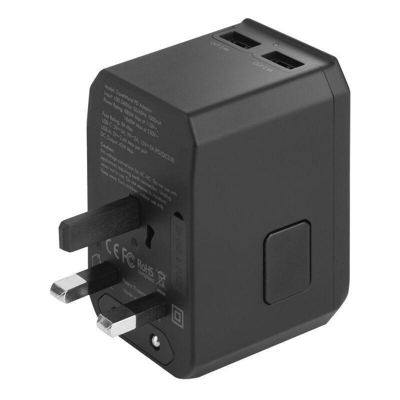 Energea Travel World Adapter GaN 65 1A 2C 65W - Gunmetal, , large image number 1