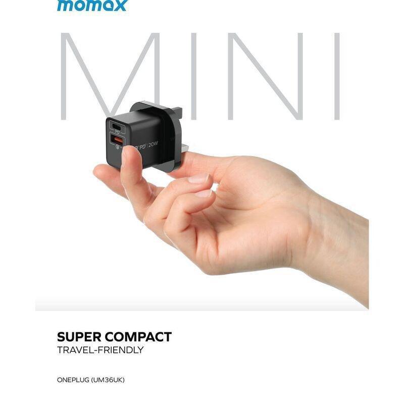 MOMAX - Momax OnePlug 20W 2-Port Mini Charger - Black