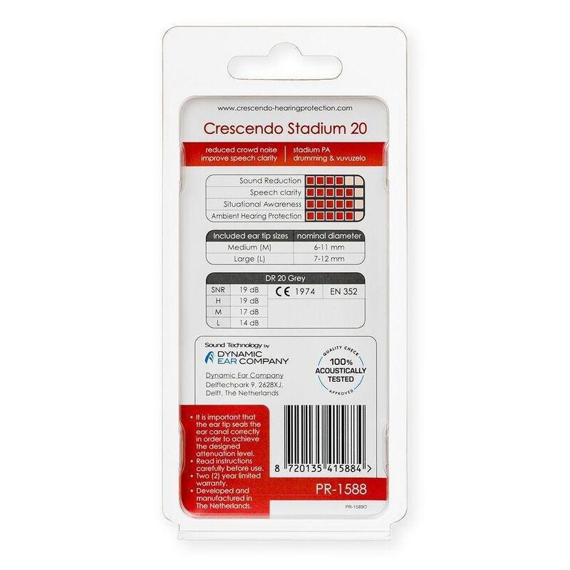 Crescendo Stadium 20 Hearing Protection Reusable Earplugs, , large image number 4