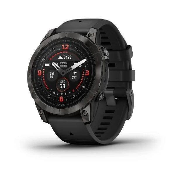 Garmin epix Pro (Gen 2) - Sapphire Edition Smartwatch - Carbon Grey DLC Titanium with Black Band (47mm), , large image number 0
