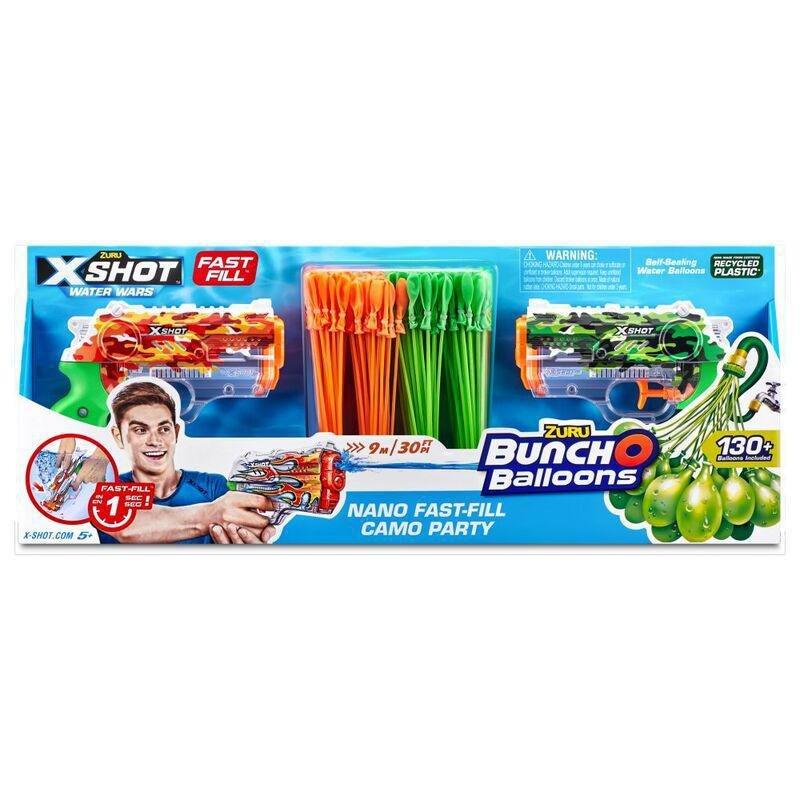 X-Shot Bunch O Balloons Water Wars Nano Fast-Fill Camo Party Set, , medium