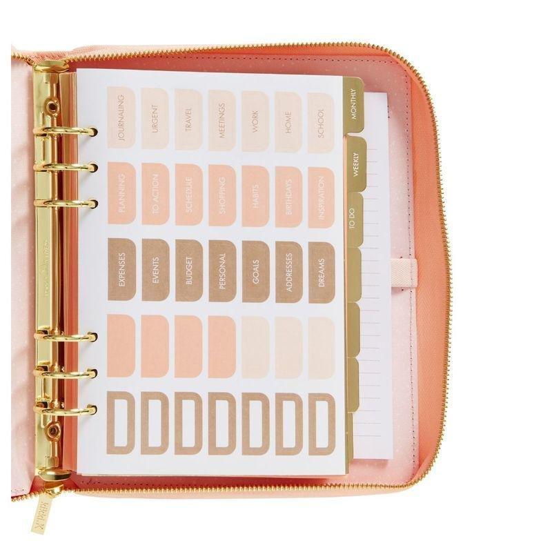 kikki.K Leather Personal Zip Planner Large Luxury Coral, , large image number 2