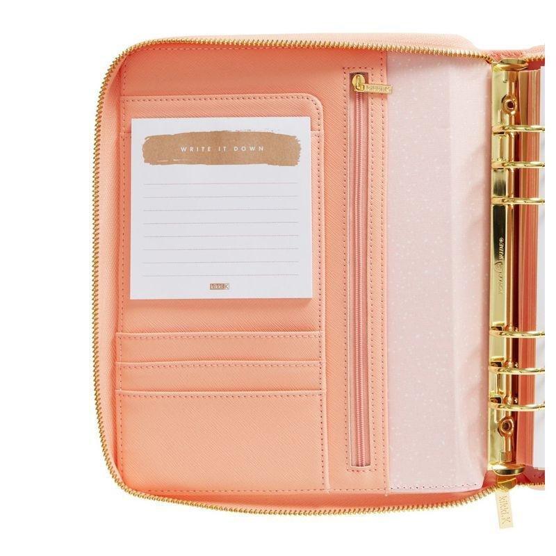 kikki.K Leather Personal Zip Planner Large Luxury Coral, , large image number 4
