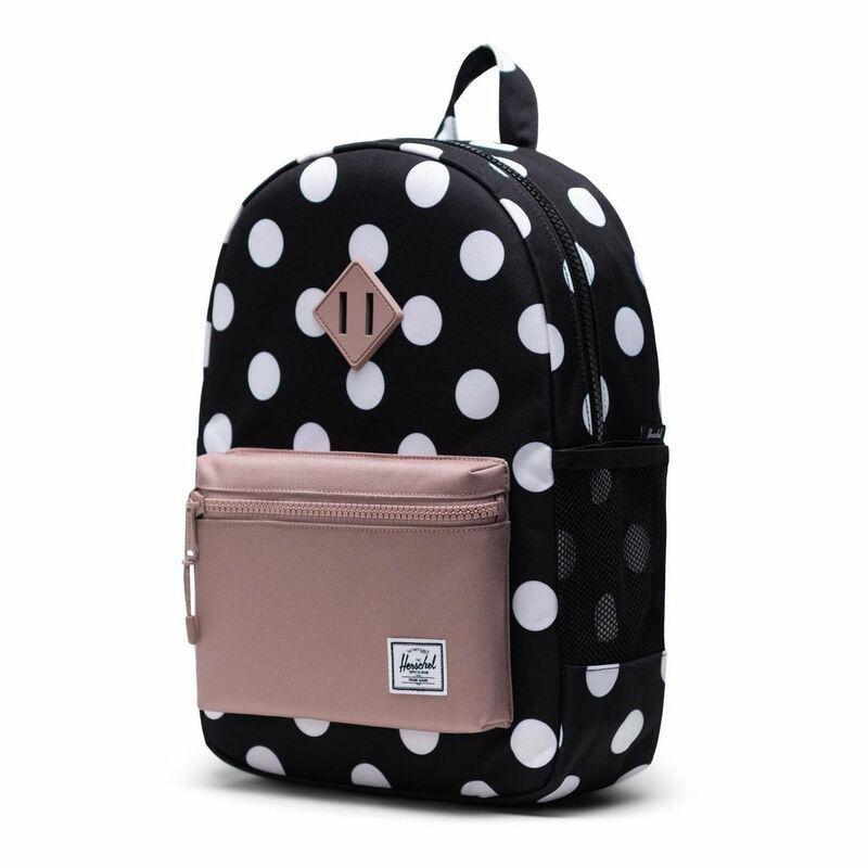 Herschel Heritage Youth Backpack Polka Dot Black And White/Ash Rose, , large image number 2
