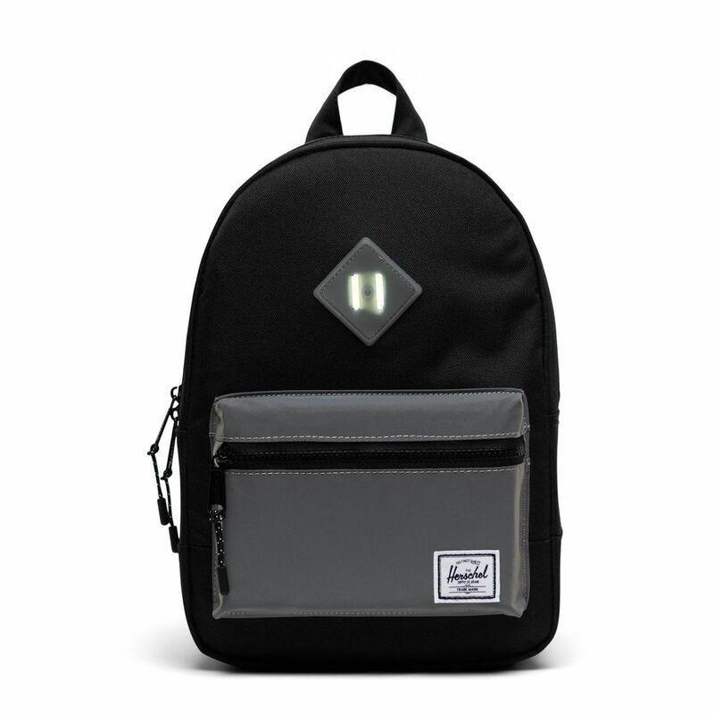 Herschel Heritage Kids Backpack Black/Silver Reflective, , large image number 2